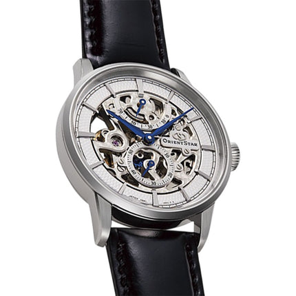 Orient Star RE-AZ0005S Mechanical M45 F8 Skeleton Dial Black Cordovan Leather Strap