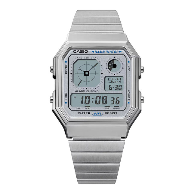 Casio General A130WE-7ADF Vintage Digital Dial Stainless Steel Band