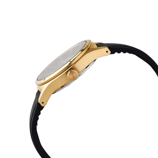Seiko SUR560P1 Men Black Dial Black Silicone Strap