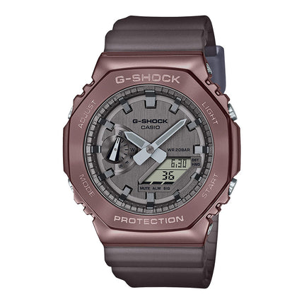 Casio G-Shock GM-2100MF-5ADR CasiOak Midnight Fog Grey Analog Digital Dial Translucent Resin Band