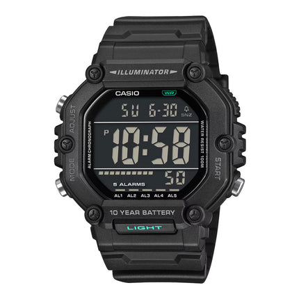 Casio General AE-1600HX-1BVDF Digital Dial Black Resin Band