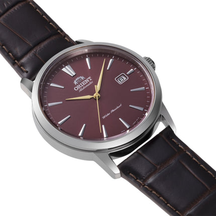 Orient Contemporary RA-AC0F15R European Exclusive Men Automatic Red Dial Brown Leather Strap