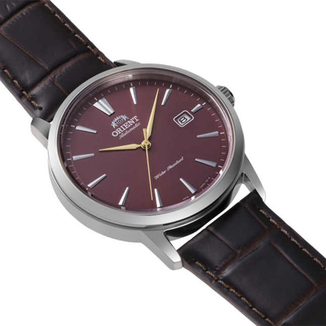 Orient Contemporary RA-AC0F15R European Exclusive Men Automatic Red Dial Brown Leather Strap