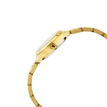 Alba Prestige AH7CE6X1 Ladies Gilt Dial Gold Stainless Steel Strap
