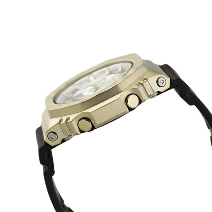 Casio G-Shock GM-S2100BC-1ADR Casioak Silver Digital Analog Dial Black Resin Band