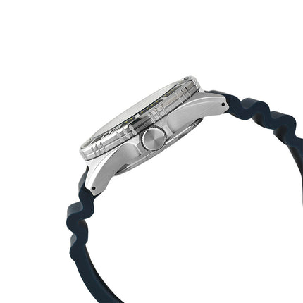 Alba Mechanical AL4621X1 Men Automatic Dual Tone Dial Blue Rubber Strap