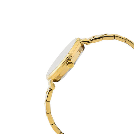 Alba Fashion AG8J60X1 Ladies Silver Dial Gold Stainless Steel Strap