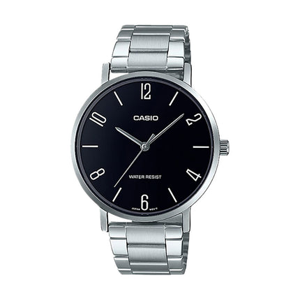 Casio General MTP-VT01D-1B2UDF Men Black Dial Stainless Steel Band