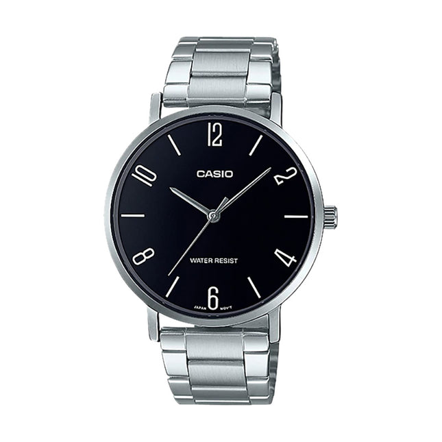 Casio General MTP-VT01D-1B2UDF Men Black Dial Stainless Steel Band