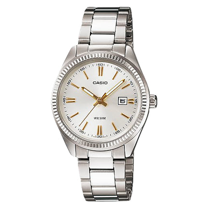 Casio General LTP-1302D-7A2VDF Enticer Ladies Silver Dial Stainless Steel Band