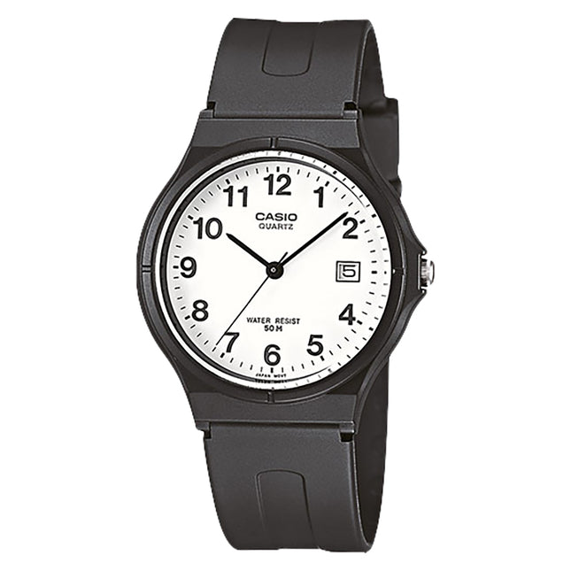 Casio General MW-59-7BVDF Men Analog White Dial Black Resin Band