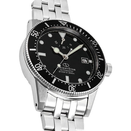 Orient Star RE-AU0601B M42 Mechanical Men Black Dial Stainless Steel Strap