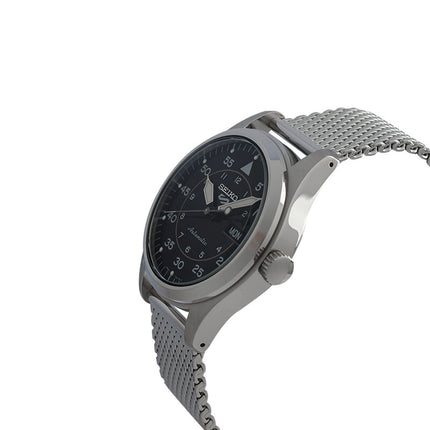 Seiko 5 Sports Flieger SRPH23K1 Flieger Field Suits Style Automatic Black Dial Mesh Strap