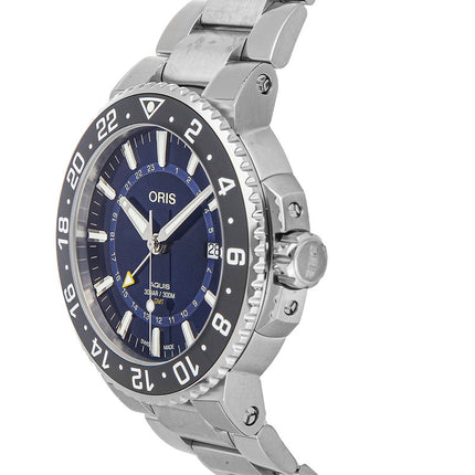 Oris Aquis 01-798-7754-4135-07-8-24-05PEB GMT Date Blue Dial Stainless Steel Strap