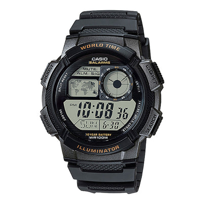 Casio General AE-1000W-1AVDF Sporty Digital Dial Black Resin Band