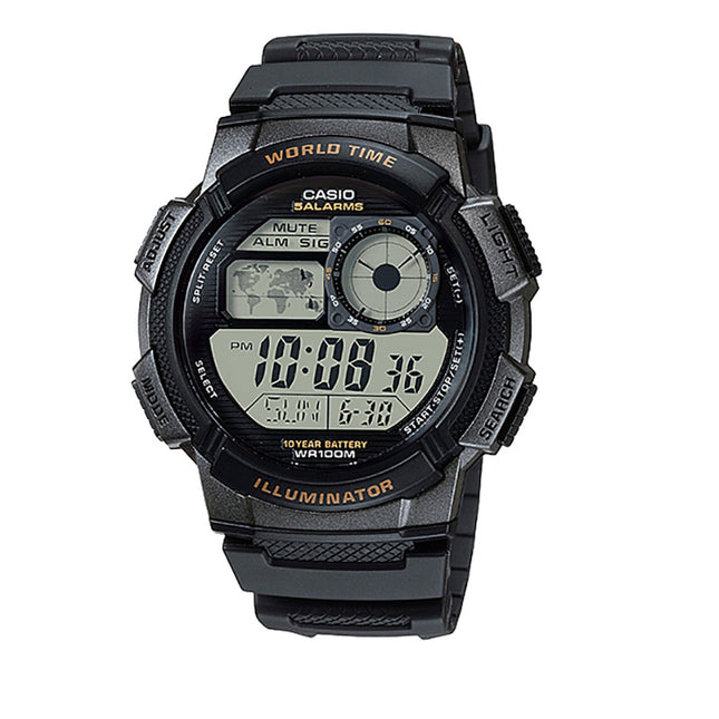 Casio General AE-1000W-1AVDF Sporty Digital Dial Black Resin Band