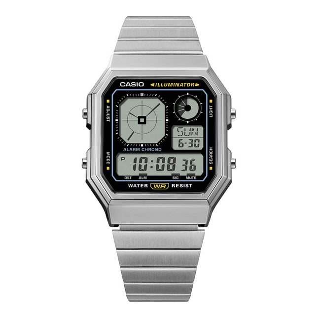 Casio General A130WE-1ADF Vintage Digital Dial Stainless Steel Band
