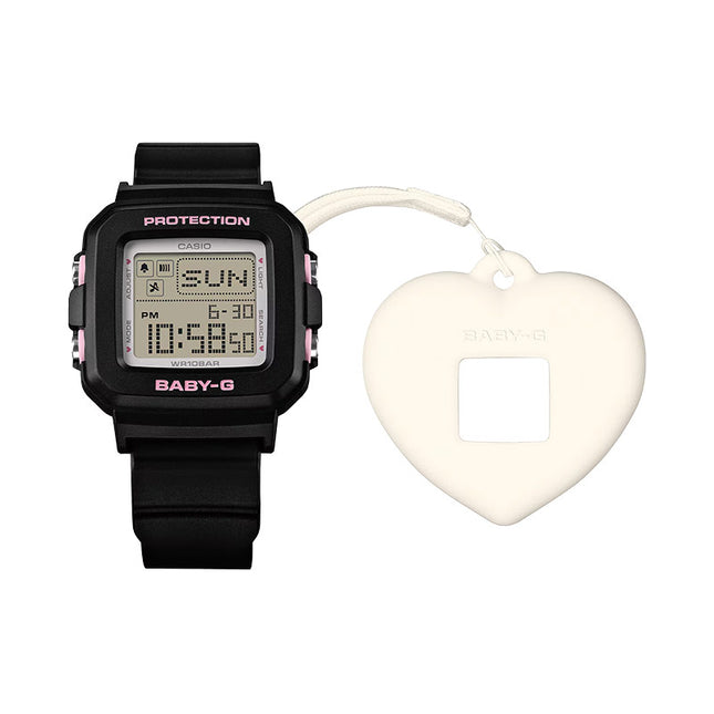 Casio Baby-G + Plus BGD-10KH-1DR Digital Dial Black Resin Band + Case Holder Set