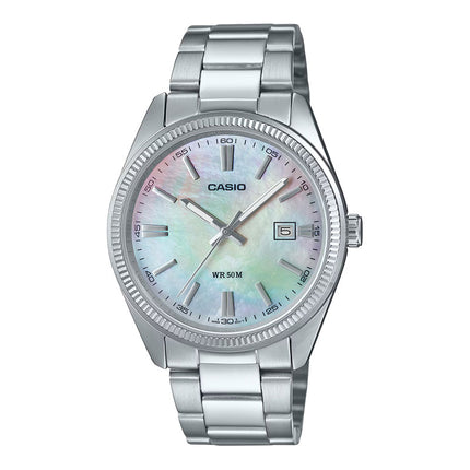Casio General MTP-1302DS-7AVDF Men Mother Of Pearl Dial Stainless Steel Band