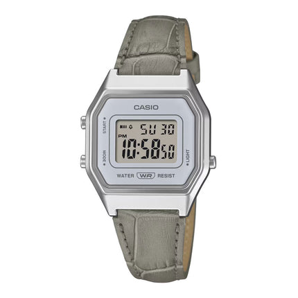 Casio General LA680WEL-8A2DF Ladies Digital Dial Light Grey Leather Band