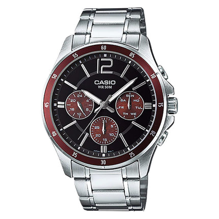 Casio General MTP-1374D-5AVDF Enticer Men Dual Tone Dial Stainless Steel Band