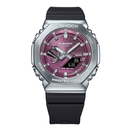 Casio G-Shock GBM-2100A-4BDR CasiOak Metal Covered Bluetooth Red Dial Resin Band