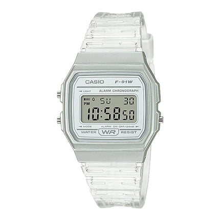 Casio General F-91WS-7DF Digital Dial Transparency Rubber Band