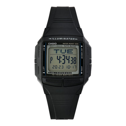 Casio General DB-36-1AVDF Data Bank Man Digital Dial Black Resin Band