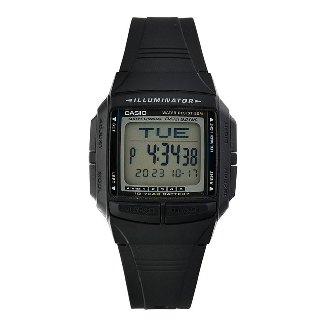 Casio General DB-36-1AVDF Data Bank Man Digital Dial Black Resin Band
