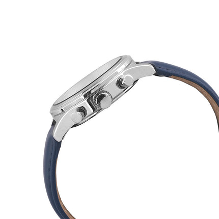 Alba AT3K57X1 Men Chronograph Blue Dial Blue Leather Strap