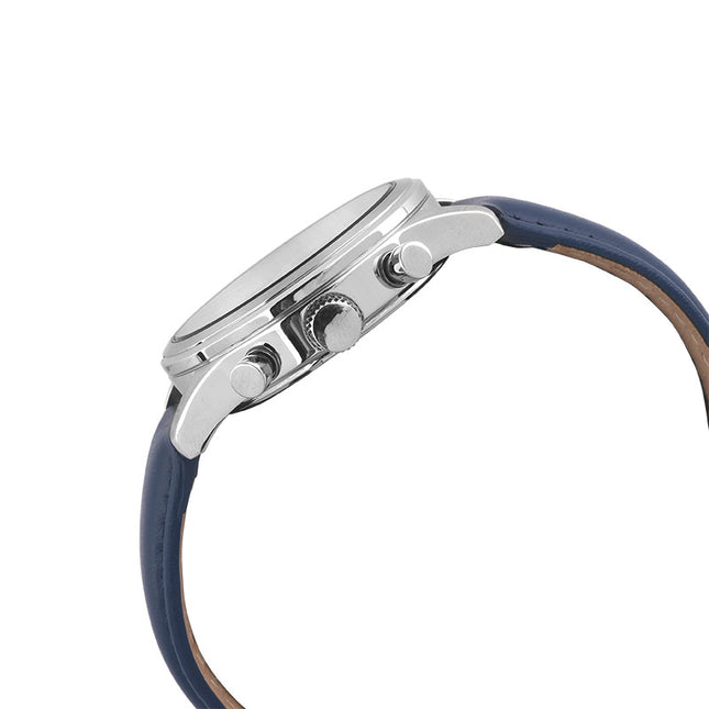 Alba AT3K57X1 Men Chronograph Blue Dial Blue Leather Strap