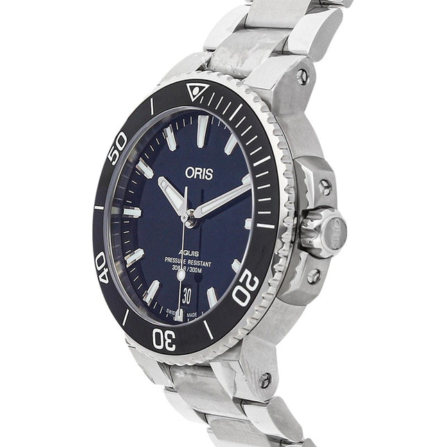 Oris Aquis 01-733-7732-4135-07-8-21-05PEB Blue Dial Stainless Steel Strap