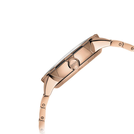 Mido Rainflower M043.207.33.106.00 White Mother Of Pear Dial Rose Gold Stainless Steel Strap