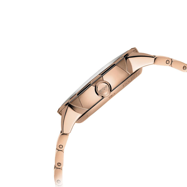 Mido Rainflower M043.207.33.106.00 White Mother Of Pear Dial Rose Gold Stainless Steel Strap