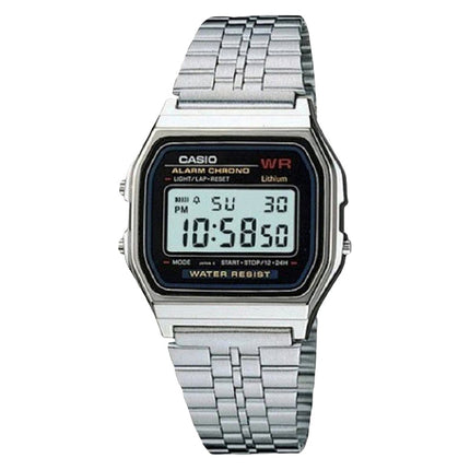 Casio General A159WA-N1DF Retro Digital Dial Stainless Steel Band