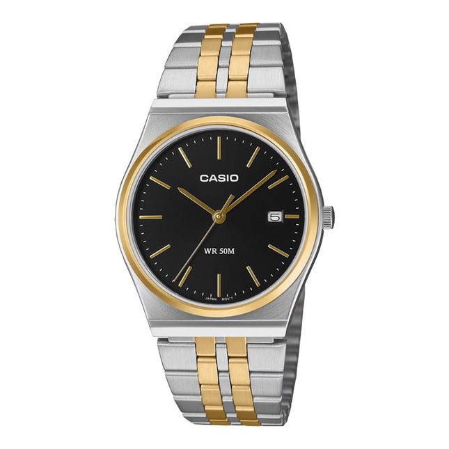 Casio General MTP-B145SG-1AVDF Black Dial Dual Tone Stainless Steel Band