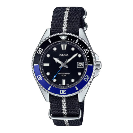 Casio General MDV-10C-1A2VDF Baby Duro Batman Black Dial Dual Tone Cloth Band