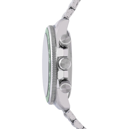 Alba Active A4B029X1 Chronograph Men Green Dial Stainless Steel Strap