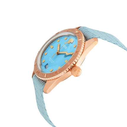 Oris Divers Sixty-Five 01-733-7771-3155-07-3-19-02BRS Cotton Candy Blue Dial Blue Nylon Strap