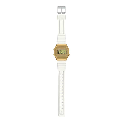 Casio General A168XESG-9ADF Vintage Gold Digital Dial Transparent Resin Band