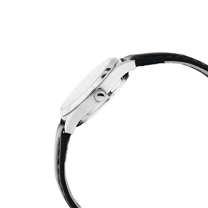 Alba Prestige AH7CG5X1 Ladies Black Dial Black Leather Strap
