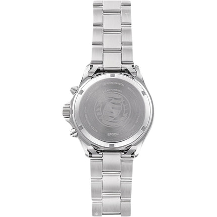 Orient Sports RA-TX0203S Mako Solar Panda Chronograph Dual Tone Dial Metal Strap