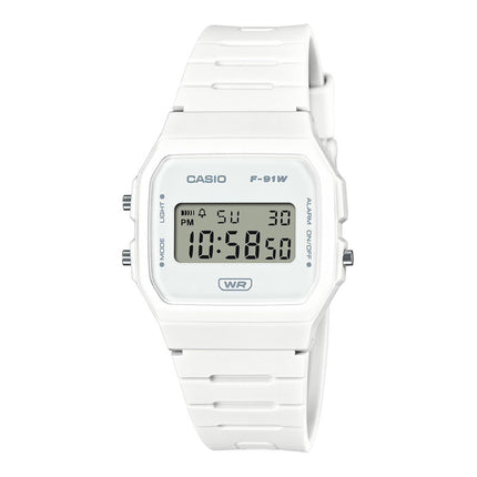 Casio General F-91WB-7ADF Digital Dial White Resin Band