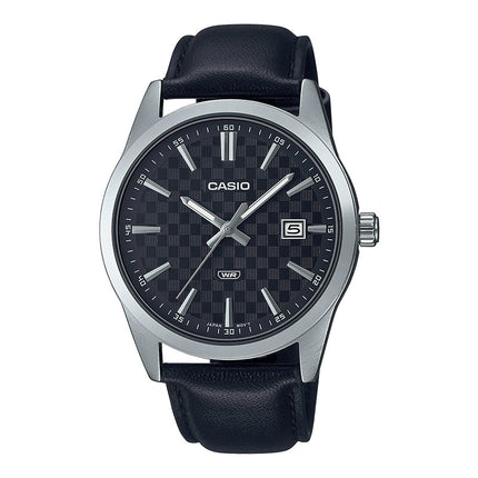 Casio General MTP-VD03L-1AUDF Men Black Dial Black Leather Band