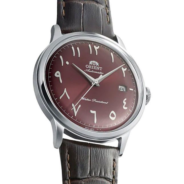 Orient Classic RA-AC0037R Bambino Automatic Bordeaux Arabic Dial Brown Leather Strap