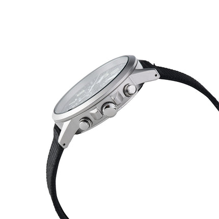 Alba AM3853X1 Chronograph Men Black Dial Black Nylon Strap