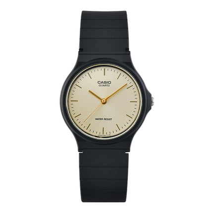 Casio General MQ-24-9ELDF Champagne Dial Black Resin Band