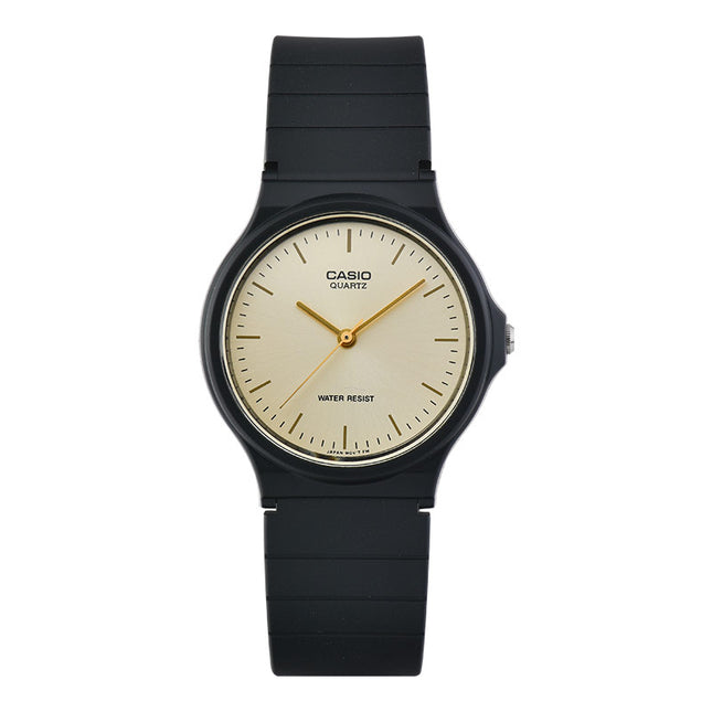Casio General MQ-24-9ELDF Champagne Dial Black Resin Band