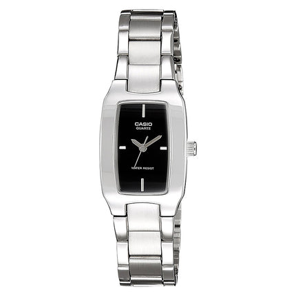 Casio General LTP-1165A-1CDF Ladies Black Dial Stainless Steel Band