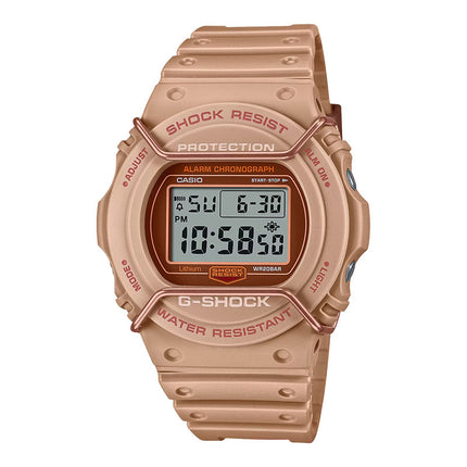 Casio G-Shock DW-5700PT-5DR Tone On Tone Brown Matte Digital Dial Brown Resin Band
